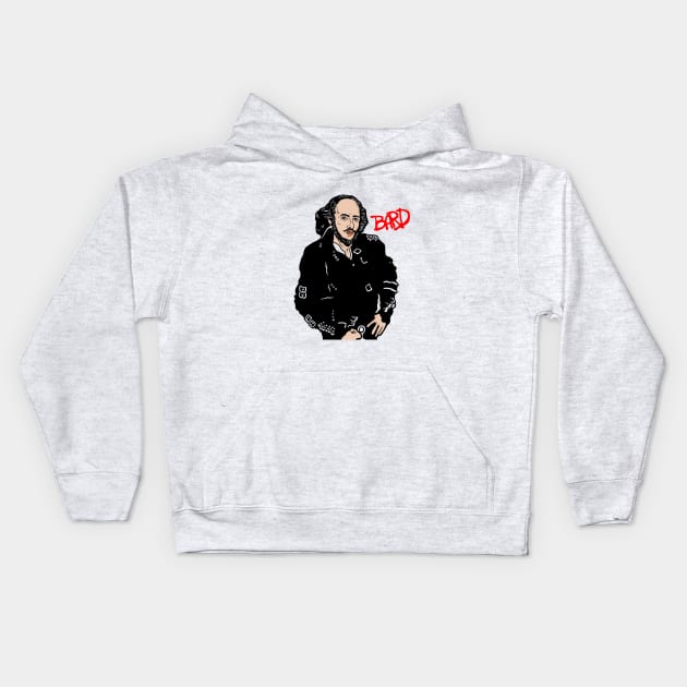 Bard Shakespeare Kids Hoodie by dumbshirts